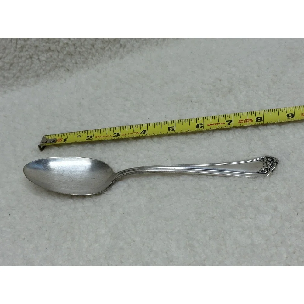 Wm Rogers & Son Serving Spoon Silver Kensington Pattern AA Silverplate 7.25in